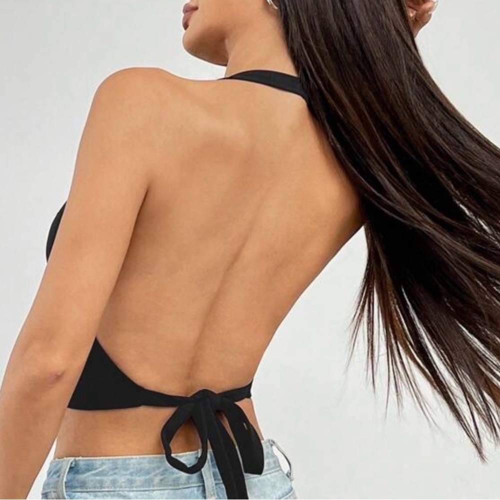 Black Vest Top - Picture 3 of 4